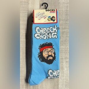 NWT Men’s Cheech & Chong Novelty Crazy Socks Size: Large 8-12  (2 Pack)